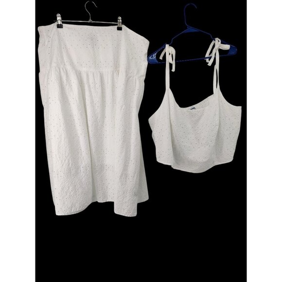 New Old Navy Eyelet Skirt/ matching Tank Size 2x - Picture 1 of 10